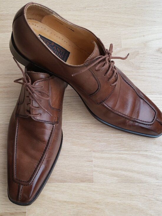 Mercanti Fiorentini Curio Brown Leather Lace Up Shoes Italy Men\'s 11.5 M main image 4